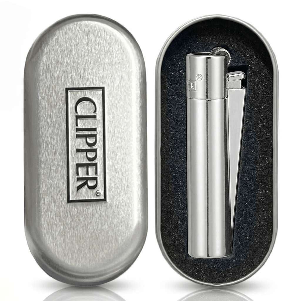 Clipper Large Metal SILVER with giftbox